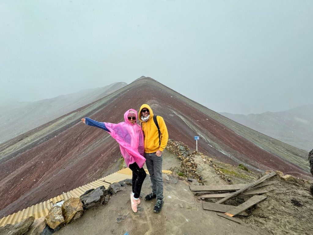 RAINBOW MOUNTAIN ON CLOUDY DAY